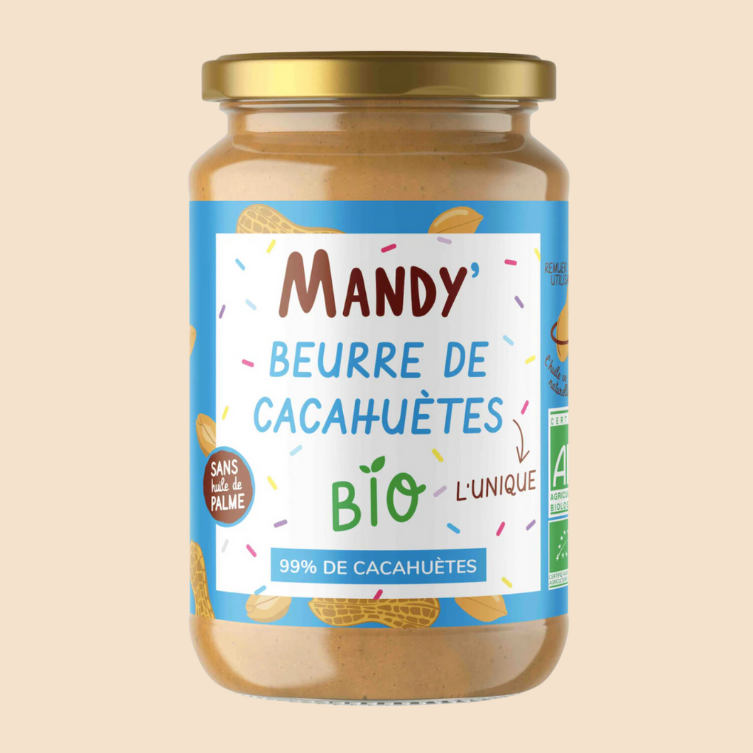 Beurre de cacahuète Bio 340g - Mandy'